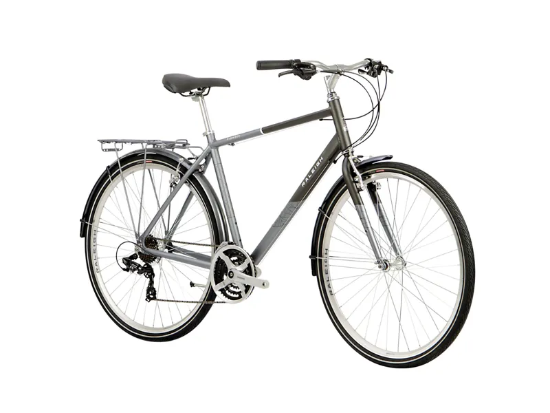 2020 Raleigh Pioneer Crossbar Hybrid Bike in Grey-1