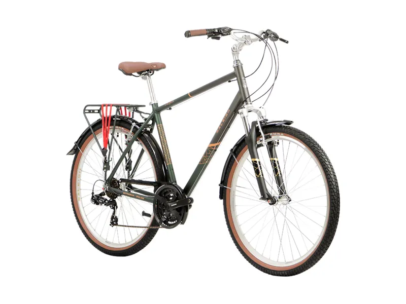 2020 Raleigh Pioneer Trail Crossbar 27.5 Hybrid Bike in Green-1