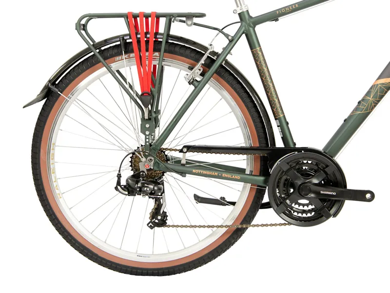 2020 Raleigh Pioneer Trail Crossbar 27.5 Hybrid Bike in Green-2
