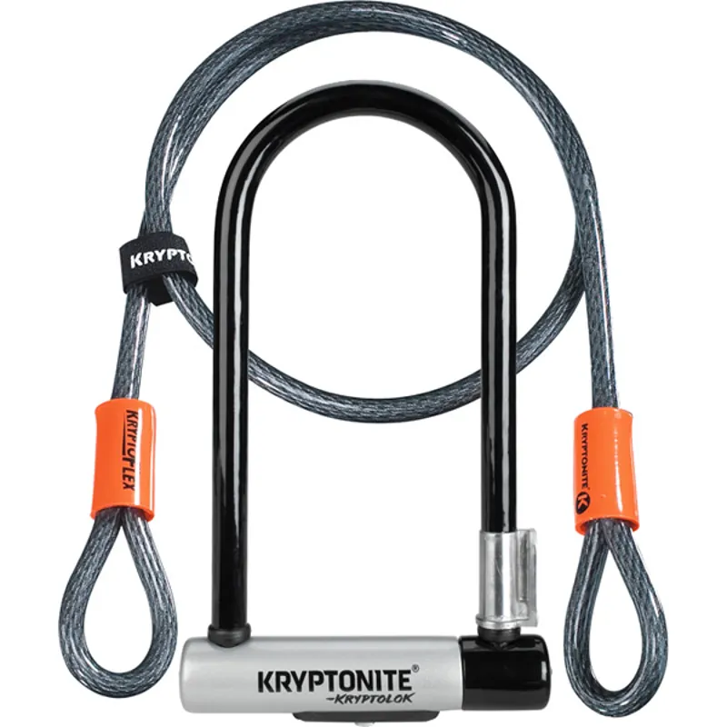 LOCK Kryptolok STD/Flex Twinpack Black Silver standard with 4 ft kryptoflex