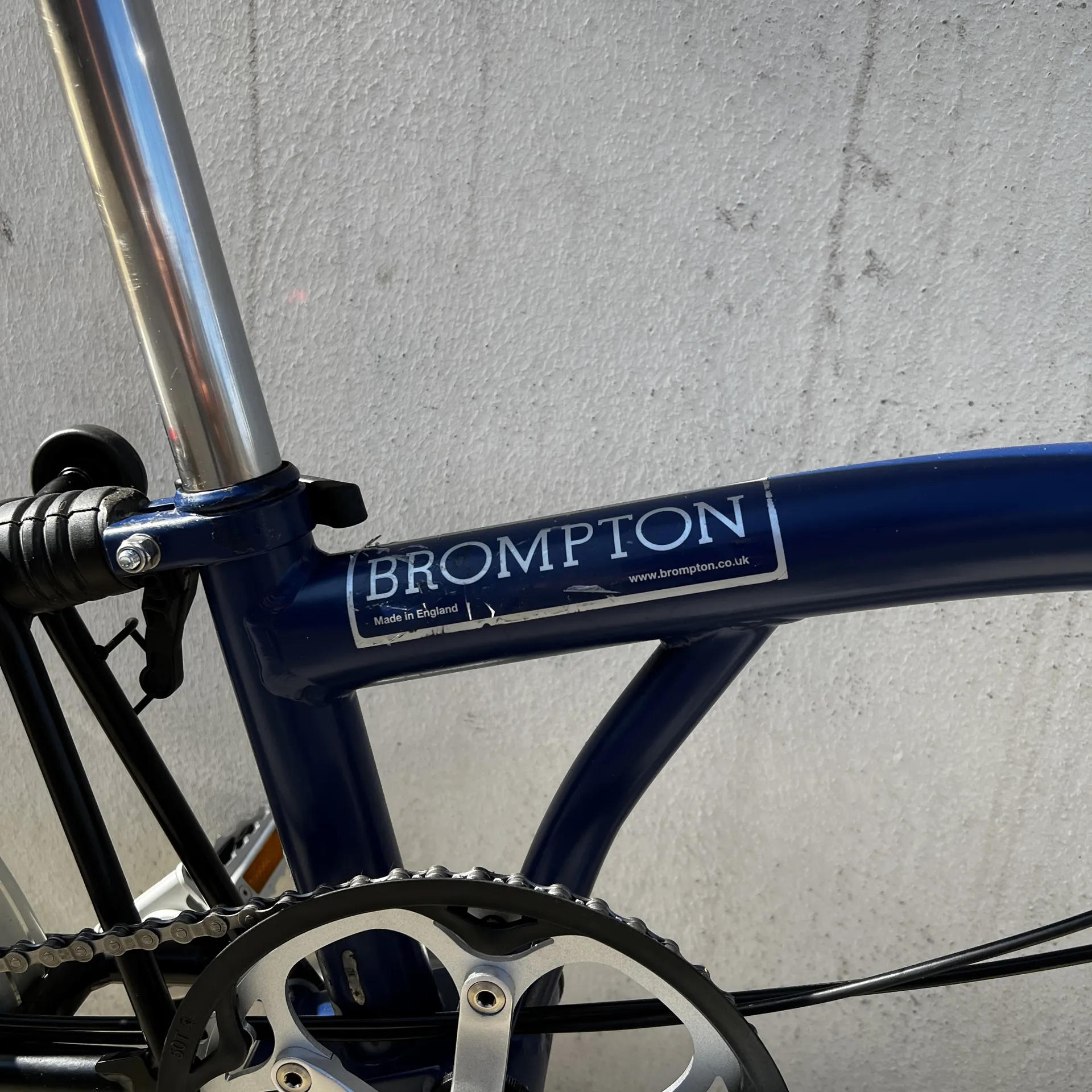 Brompton folding bike m6l blue refurbished used fudges cycles